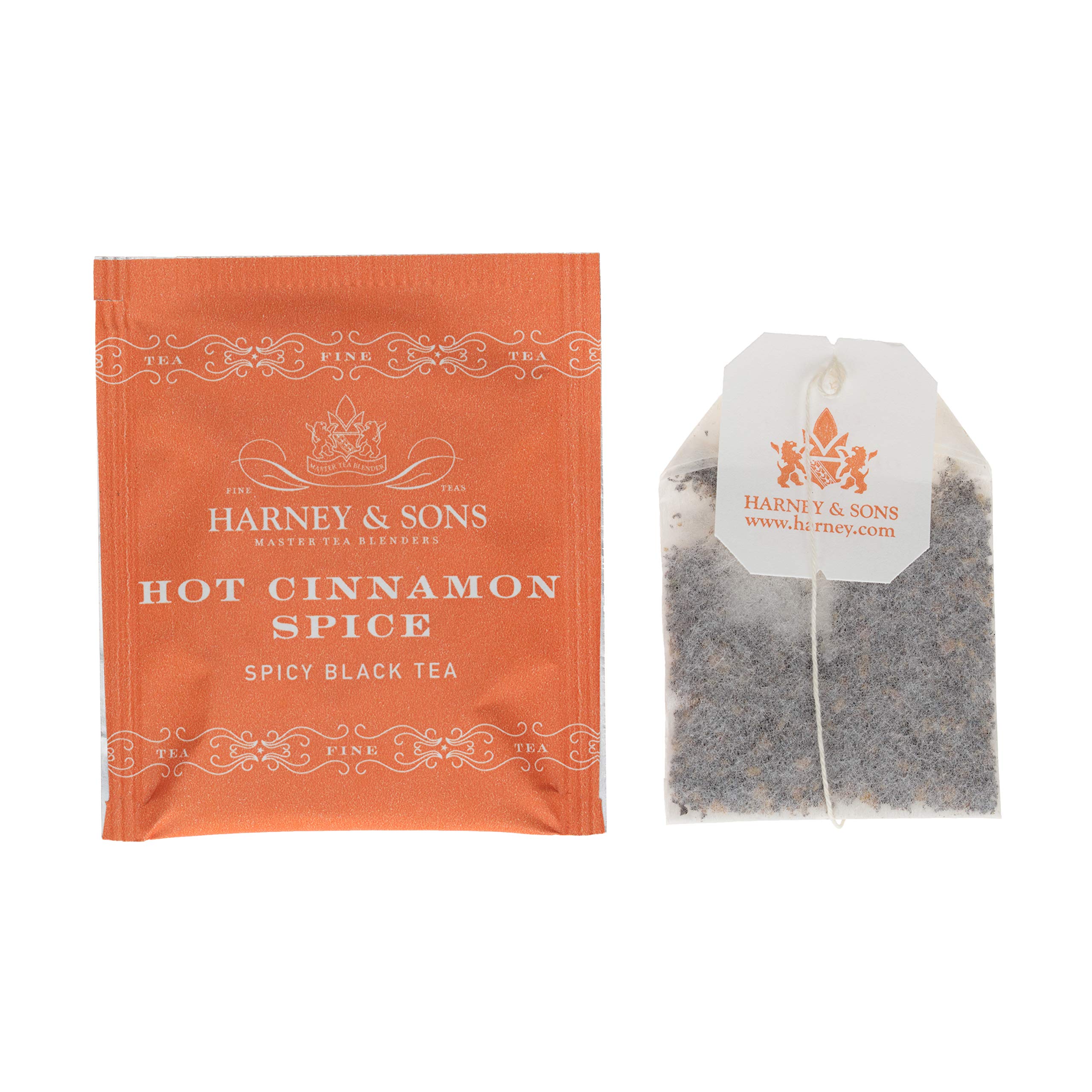 Harney and Sons Hot Cinnamon Spice, a Spicy Black Tea with Cinnamon, Orange Flavors & Sweet Clove - 50 Teabags - Image 3