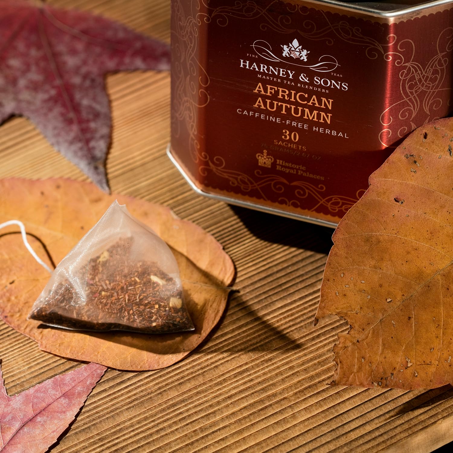 Harney & Sons African Autumn, Herbal Rooibos Tea with Hibiscus, Cranberry, and Orange | 30 sachets, Historic Royal Palaces Collection - Image 3