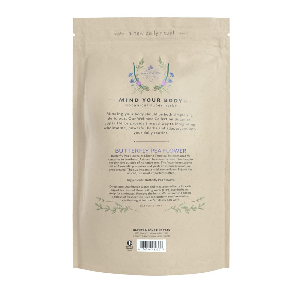 Harney & Sons Butterfly Pea Flower Tea, 5oz Bag of Bright Blue Dried Butterfly Flower from Thailand - Image 3