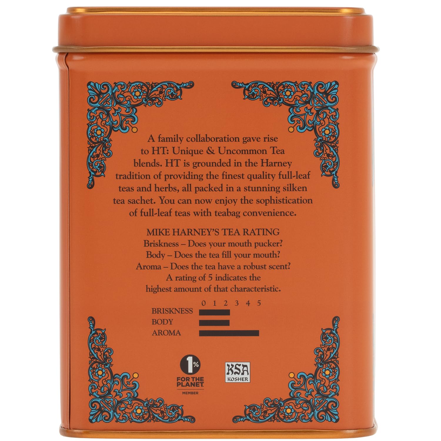 Harney & Sons Caffeinated Hot Cinnamon Sunset Black Tea with Orange and Cloves Tin 20 Sachets (Pack of 1) - Image 3