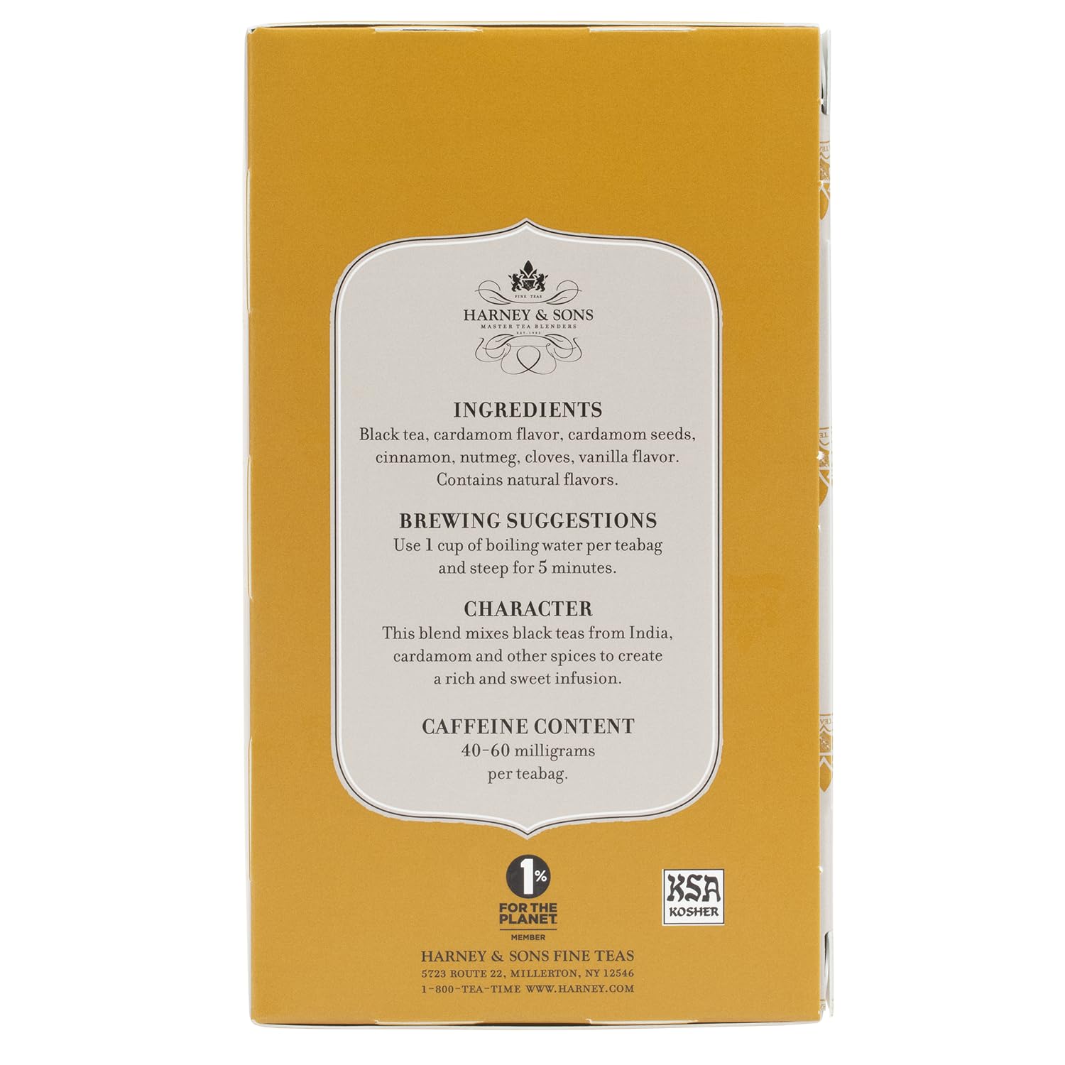 Harney & Sons Chai Tea Bags, 20 count box, Black Tea with Cardamom and Spices - Image 3