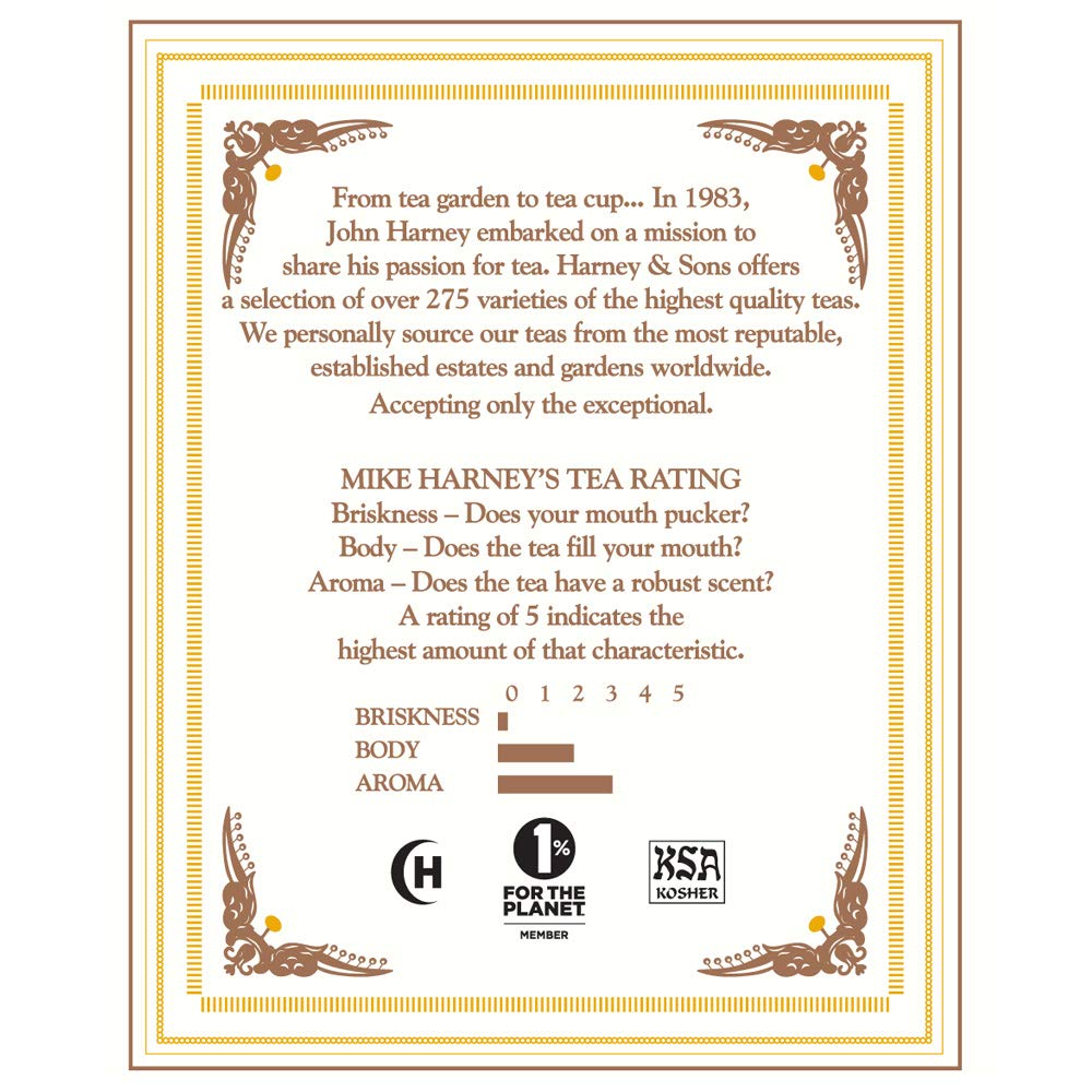 Harney & Sons Chamomile Herbal Tea, Classic Tin, 20 Sachets, white - Image 5