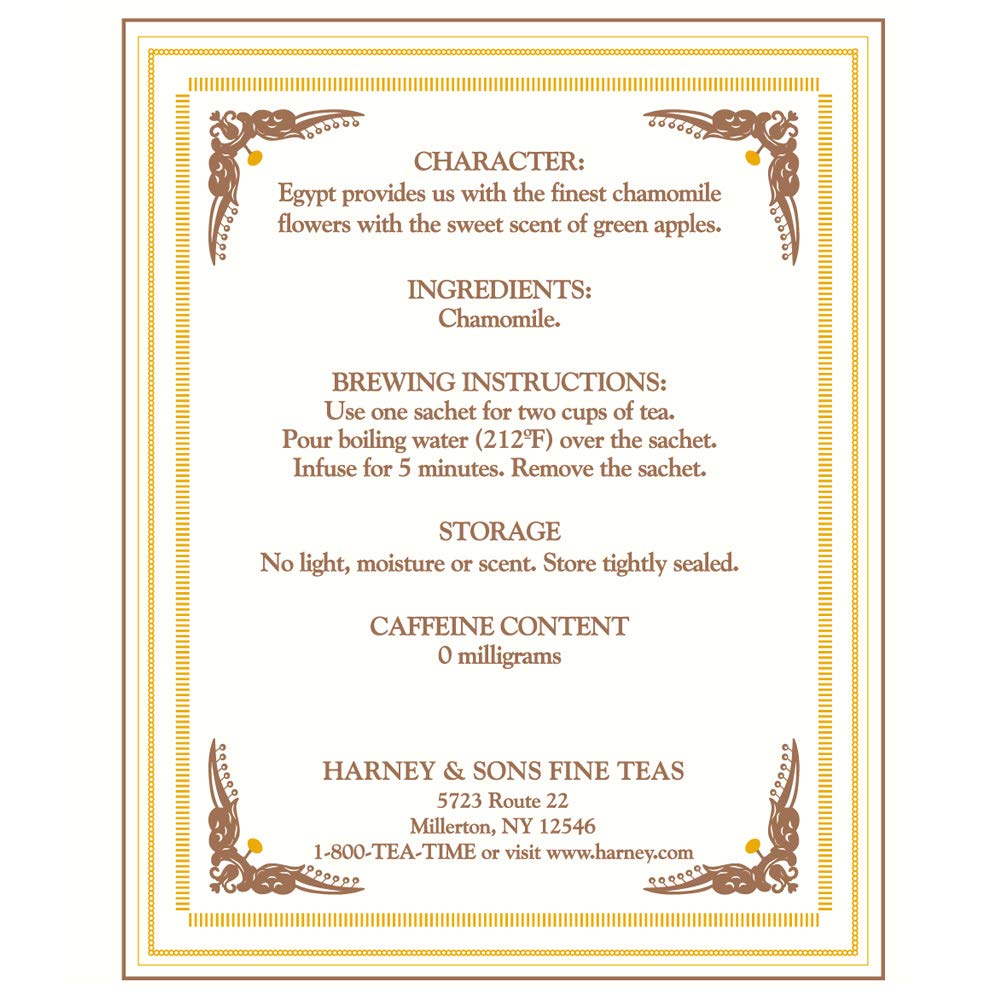 Harney & Sons Chamomile Herbal Tea, Classic Tin, 20 Sachets, white - Image 6