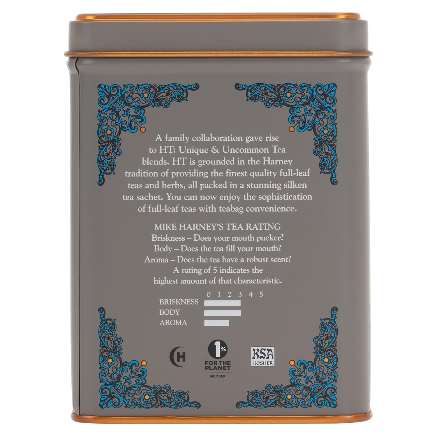 Harney & Sons English Breakfast Tea, Caffeinated, 20ct sachet tin, HT Tea Blends - Image 3