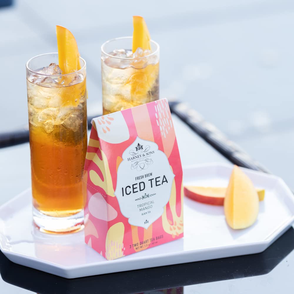 Harney & Sons Fresh Brew Iced Tea Sampler, 4 boxes with 3 bags each, Brews 24 quart of Tea - Image 4