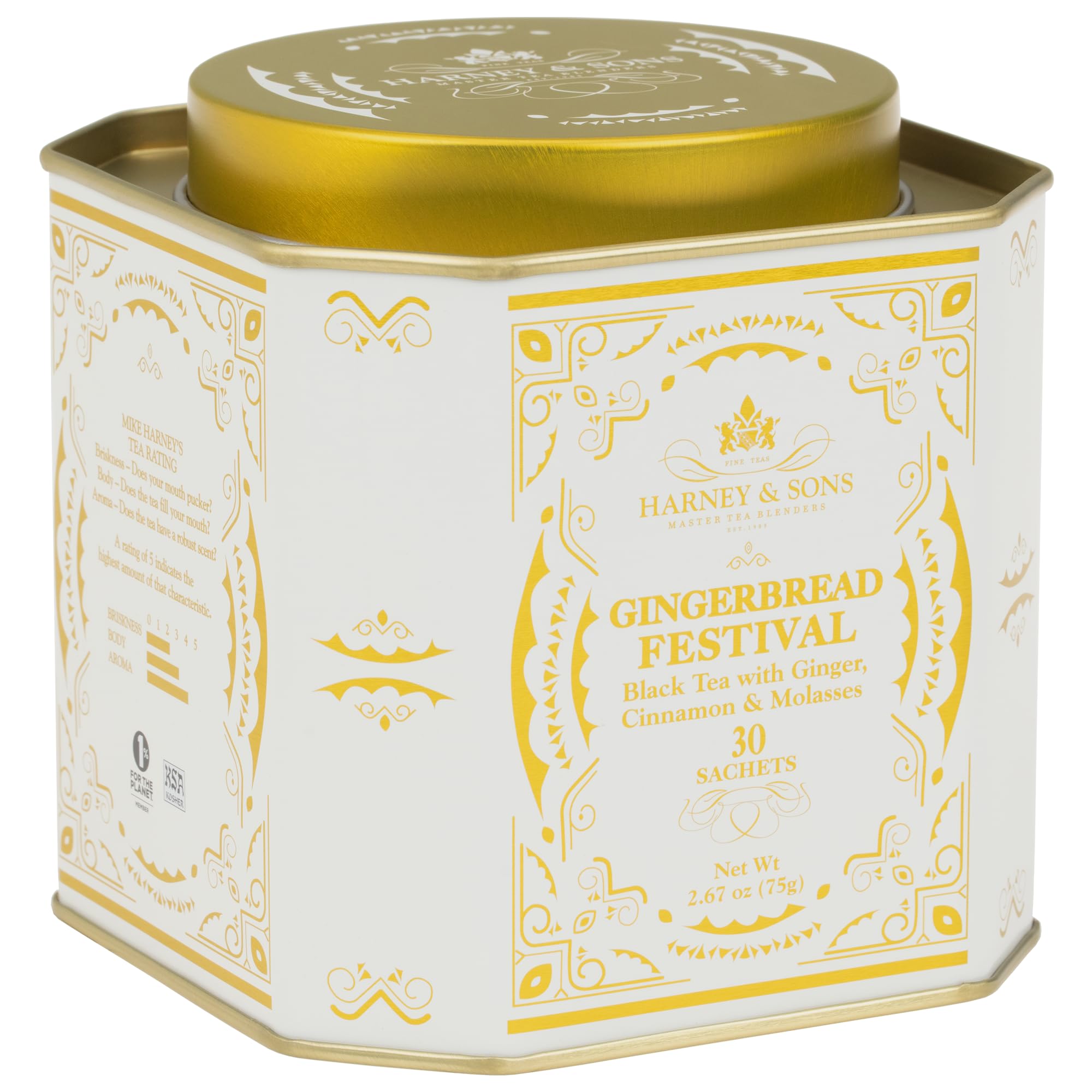 Harney & Sons Gingerbread Tea, 30 Sachets of Gingerbread Festival, a Black Tea with Ginger & Cinnamon - Image 8