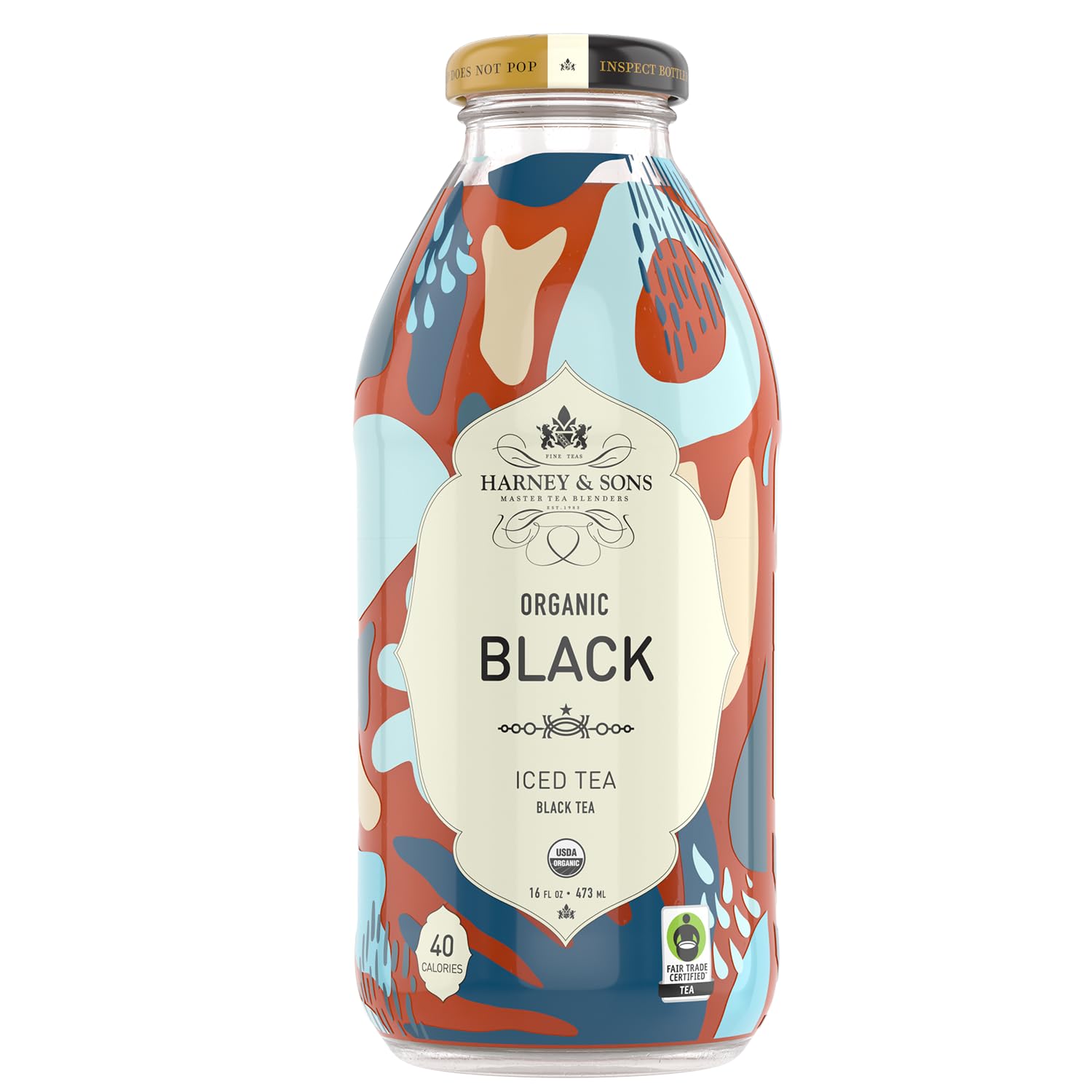 Harney & Sons Organic Black Iced Tea, Glass Bottles,16 oz bottles (Pack of 12) - Image 3