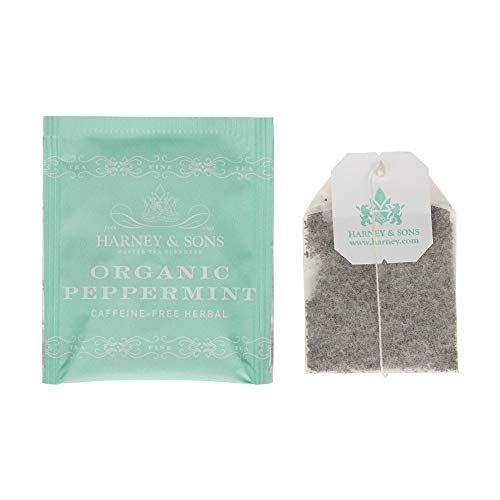 Harney & Sons Organic Peppermint Tea 1.76oz/50g (50 Tea Bags) - Image 3