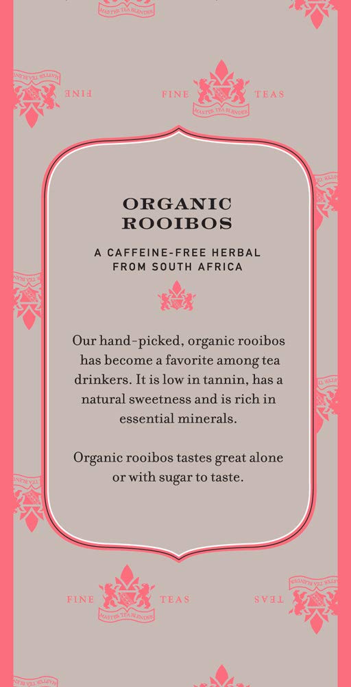 Harney & Sons Premium Tea, Organic Rooibos Herbal Tea, Individually Wrapped Tea Bags, 20/box - Image 4