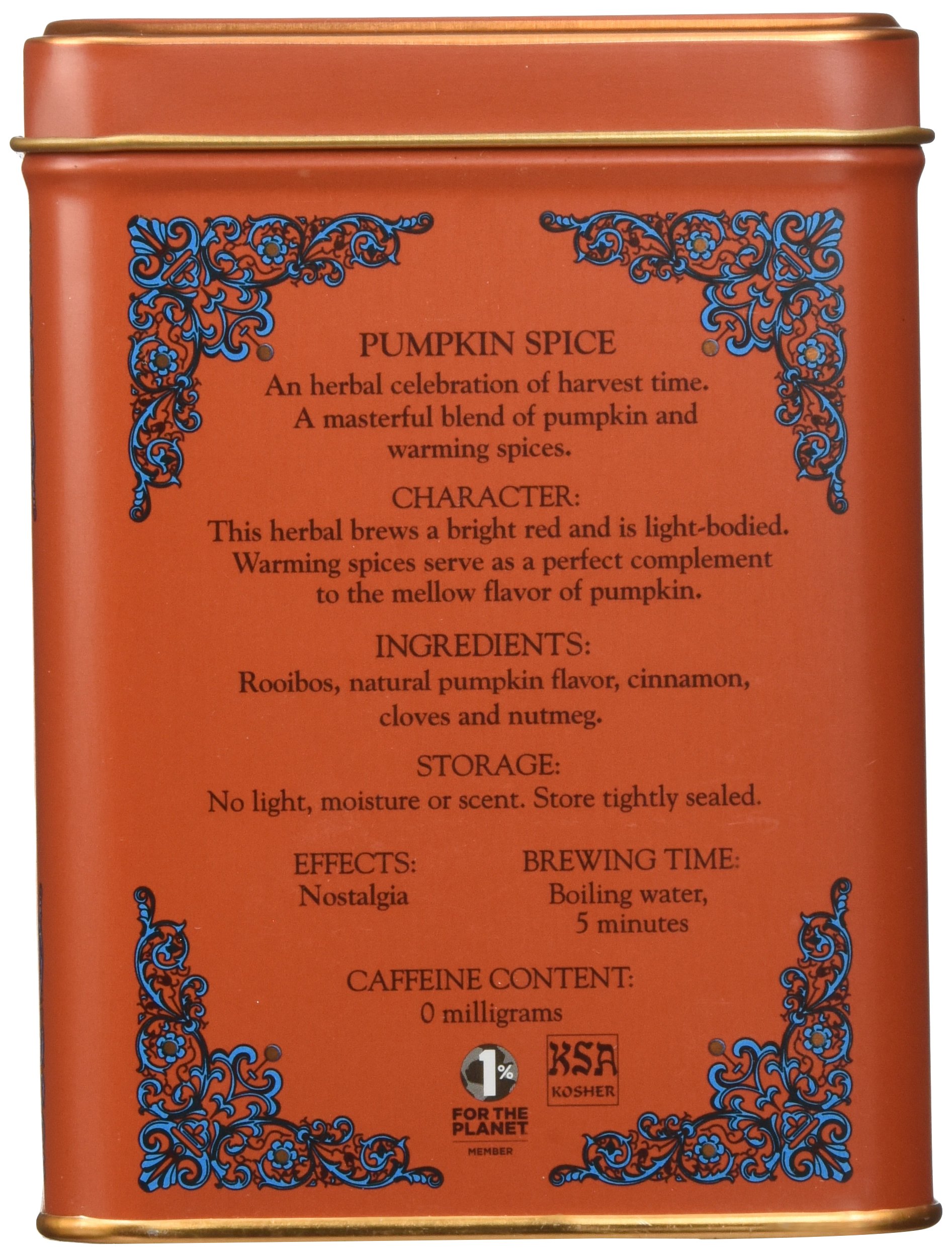 Harney & Sons Pumpkin Spice Rooibos Tea 20 ct Sachet Tin - Image 5