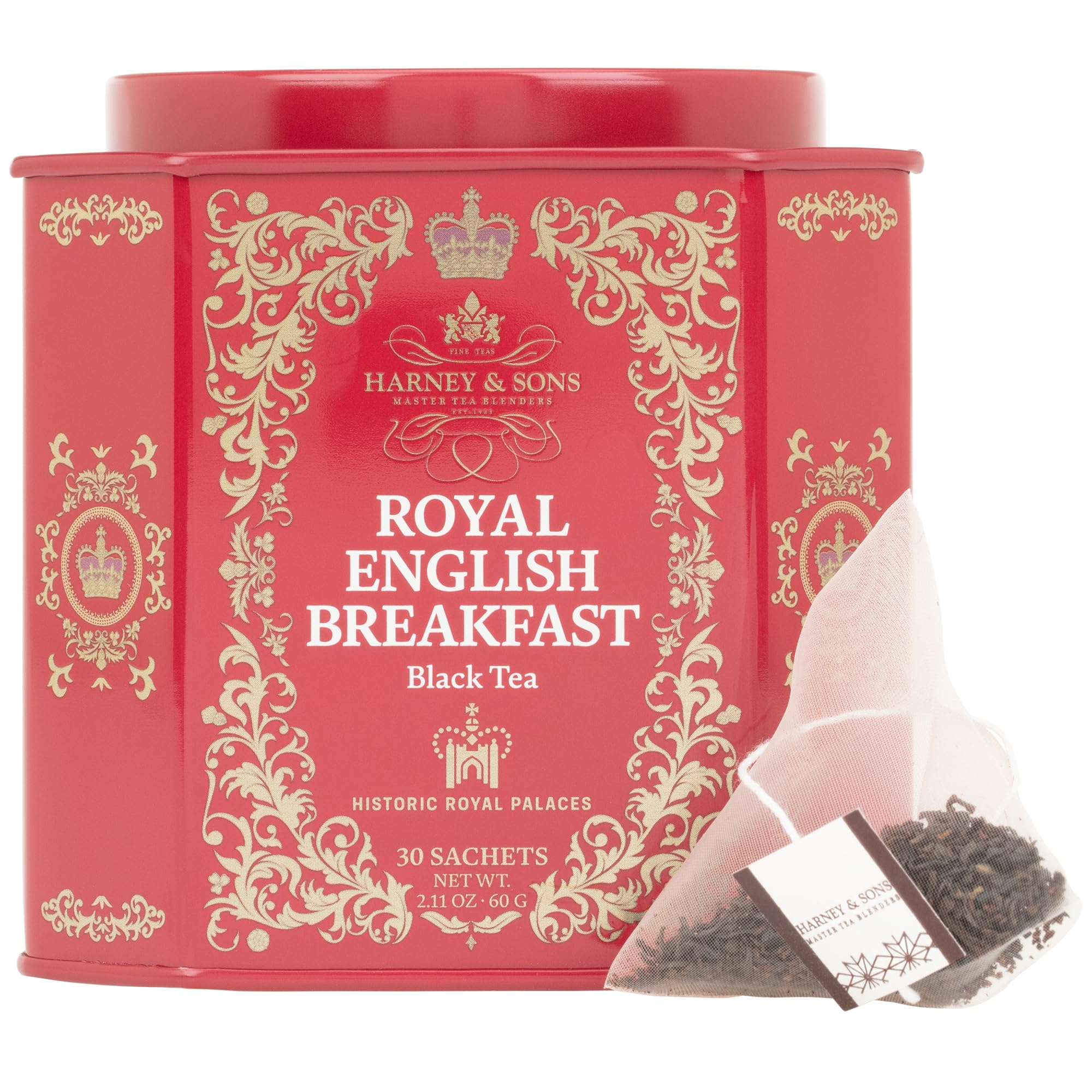 Harney & Sons Royal English Breakfast Tea – 30 Sachet Tin | Kenilworth Ceylon & Kenyan Milima Black Tea Blend, Kosher Certified & Gift-Ready (Tin Design May Vary) - Image 7