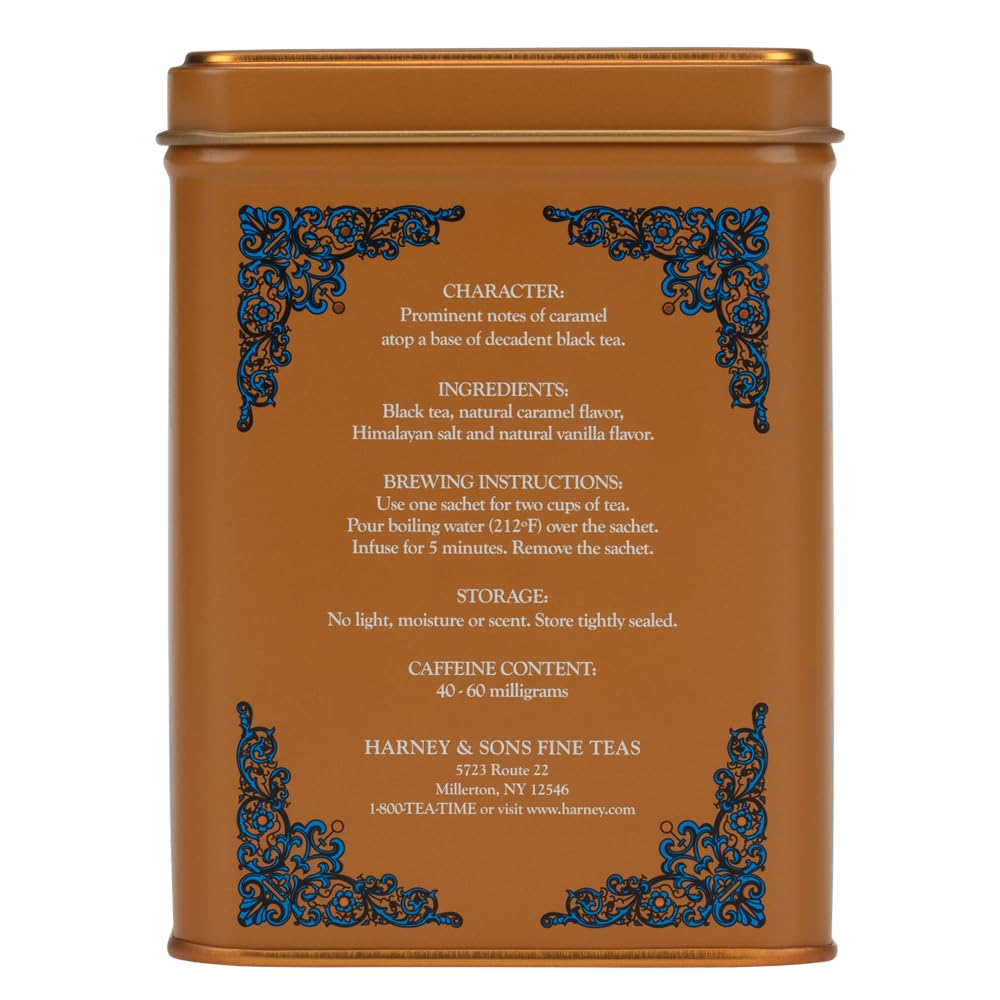 Harney & Sons Salted Caramel Tea, 20 count sachet tin - Image 3