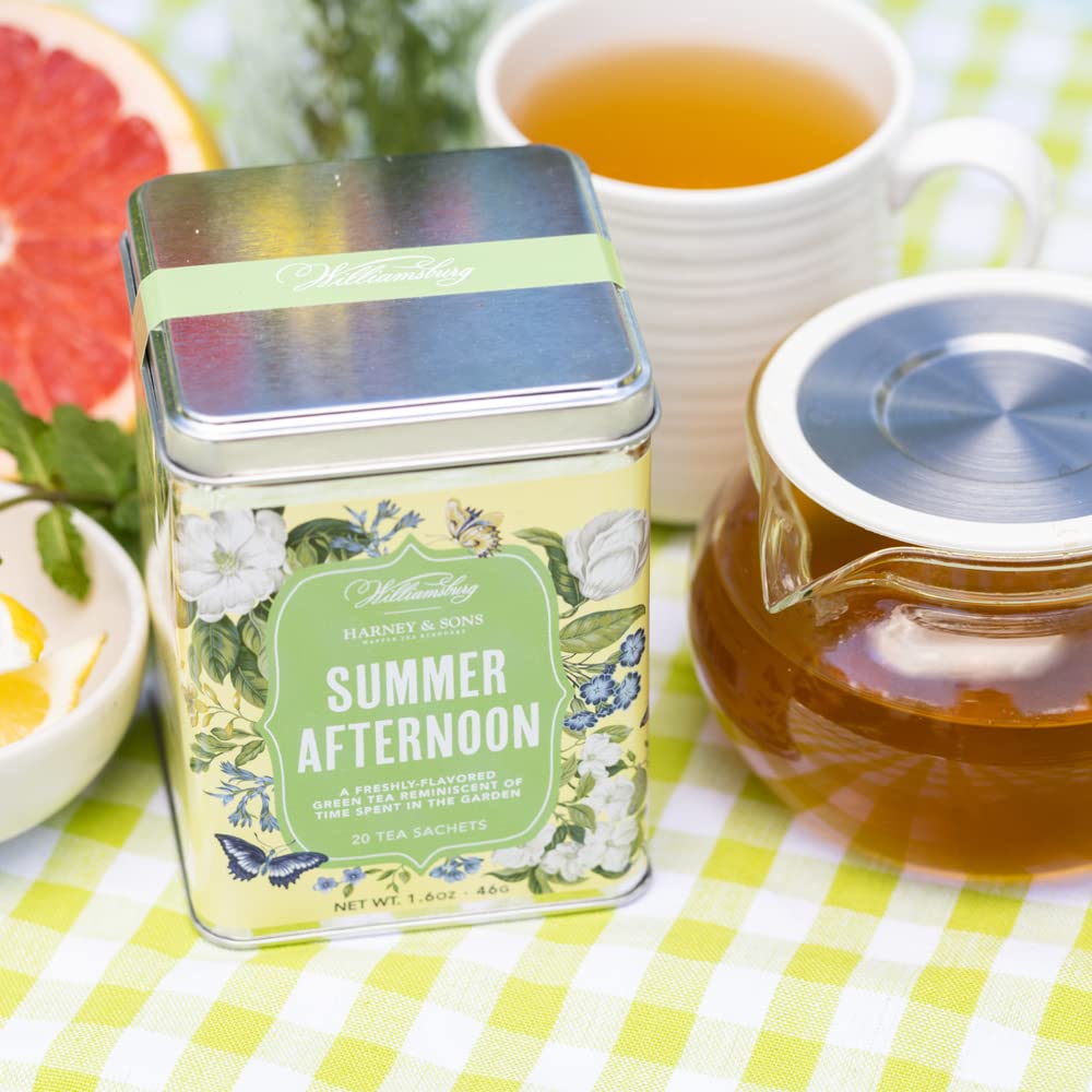 Harney & Sons Summer Afternoon Colonial Williamsburg Blend | Green Tea with Floral and Fruit Flavors - Image 4