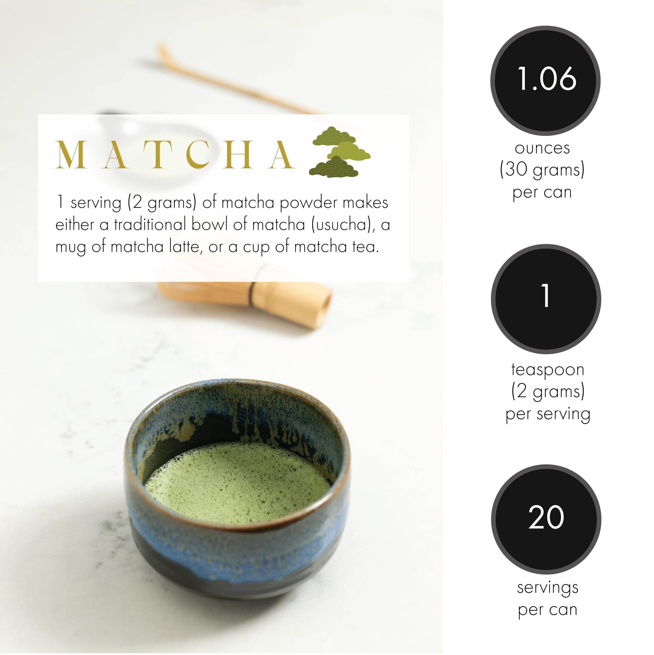 Harney & Sons Matcha Jobetsugi, 30 gram tin, Thin Grade Matcha, Powdered Green Tea for Japanese Tea Ceremony - Image 3