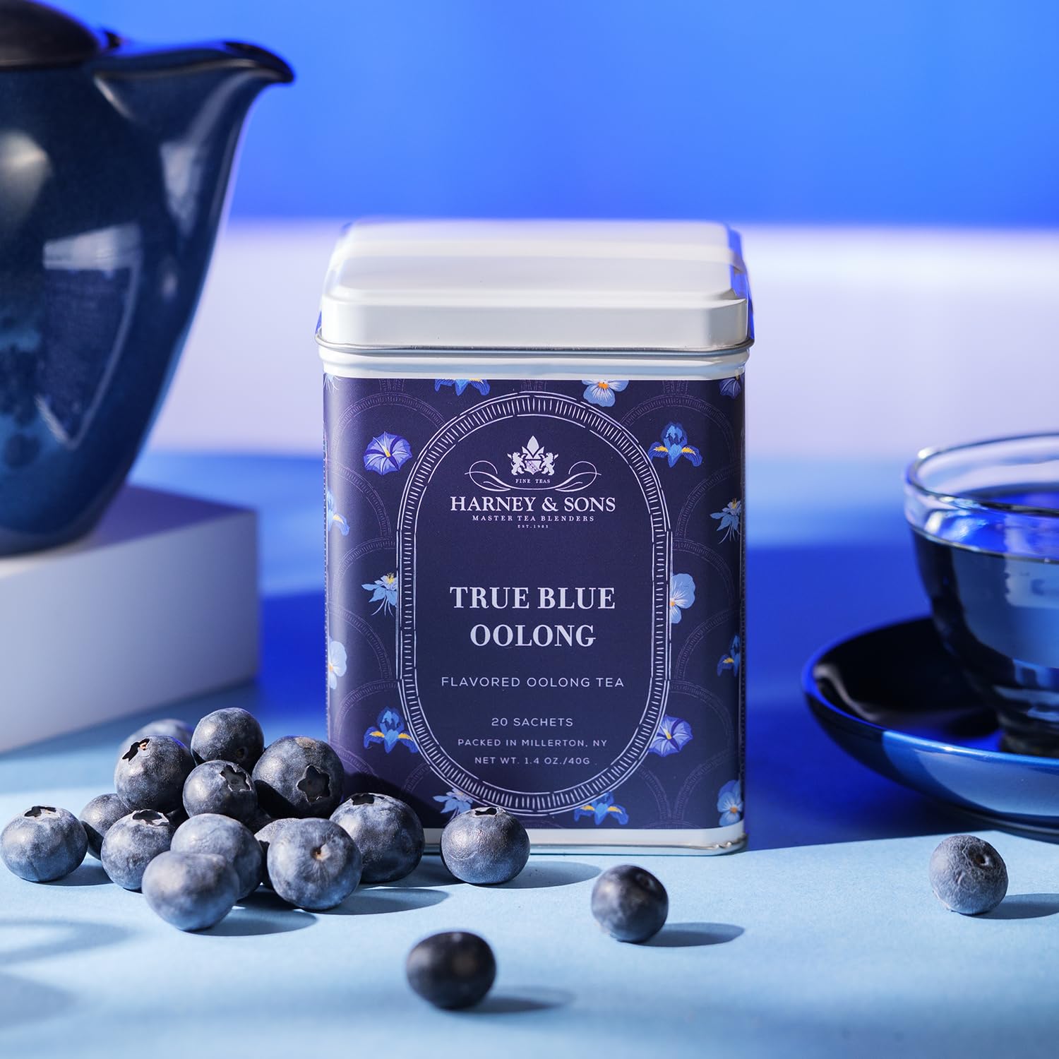 Harney & Sons True Blue Oolong, Tin of 20 sachets - Image 5